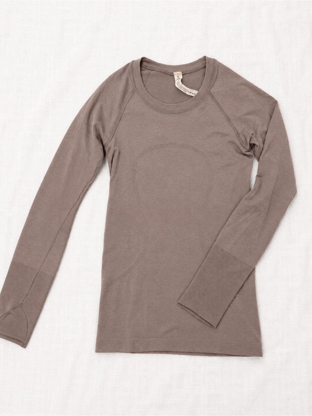 lululemon athletica Long Sleeve Crew Top in Taupe Mauve